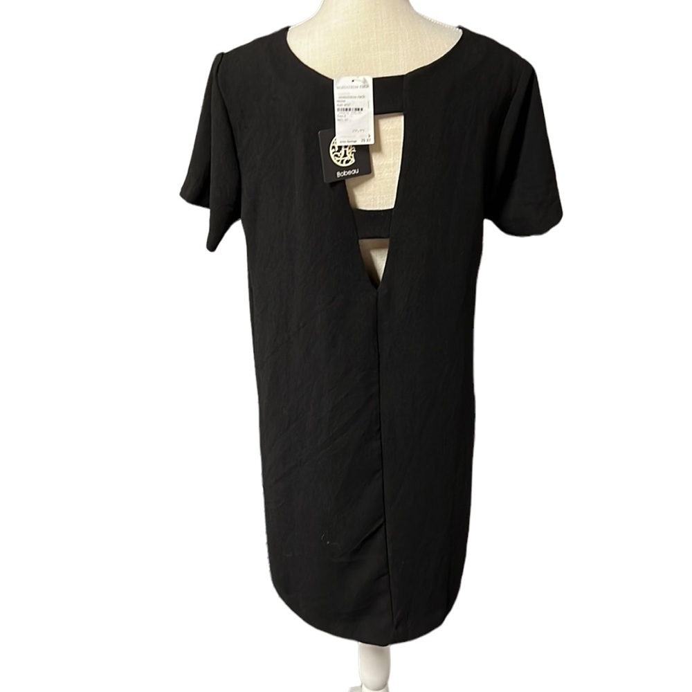 NWT Bobeau Short Sleeve Black Dress Womens Size M - Picture 3 of 7